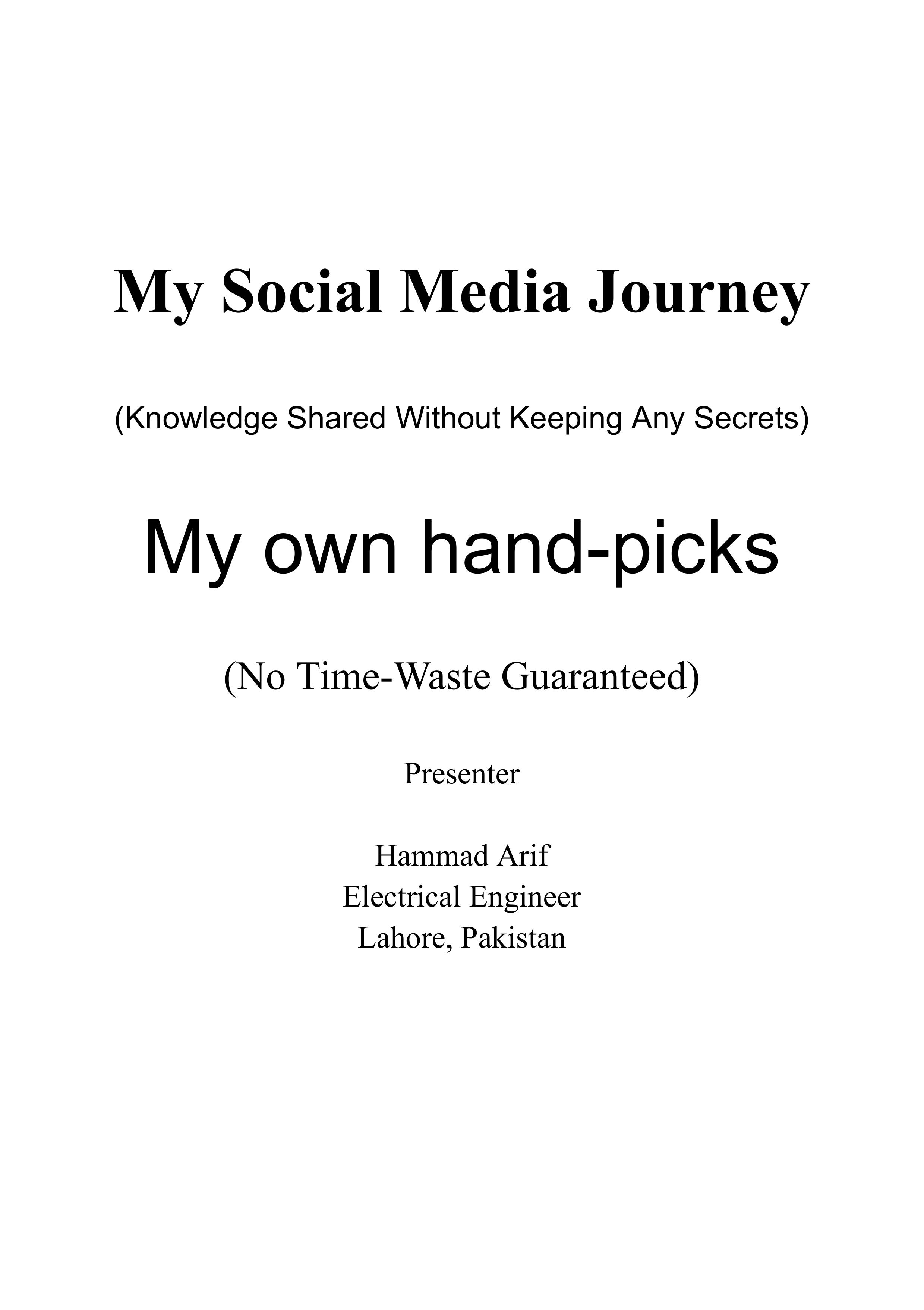 my social media journey